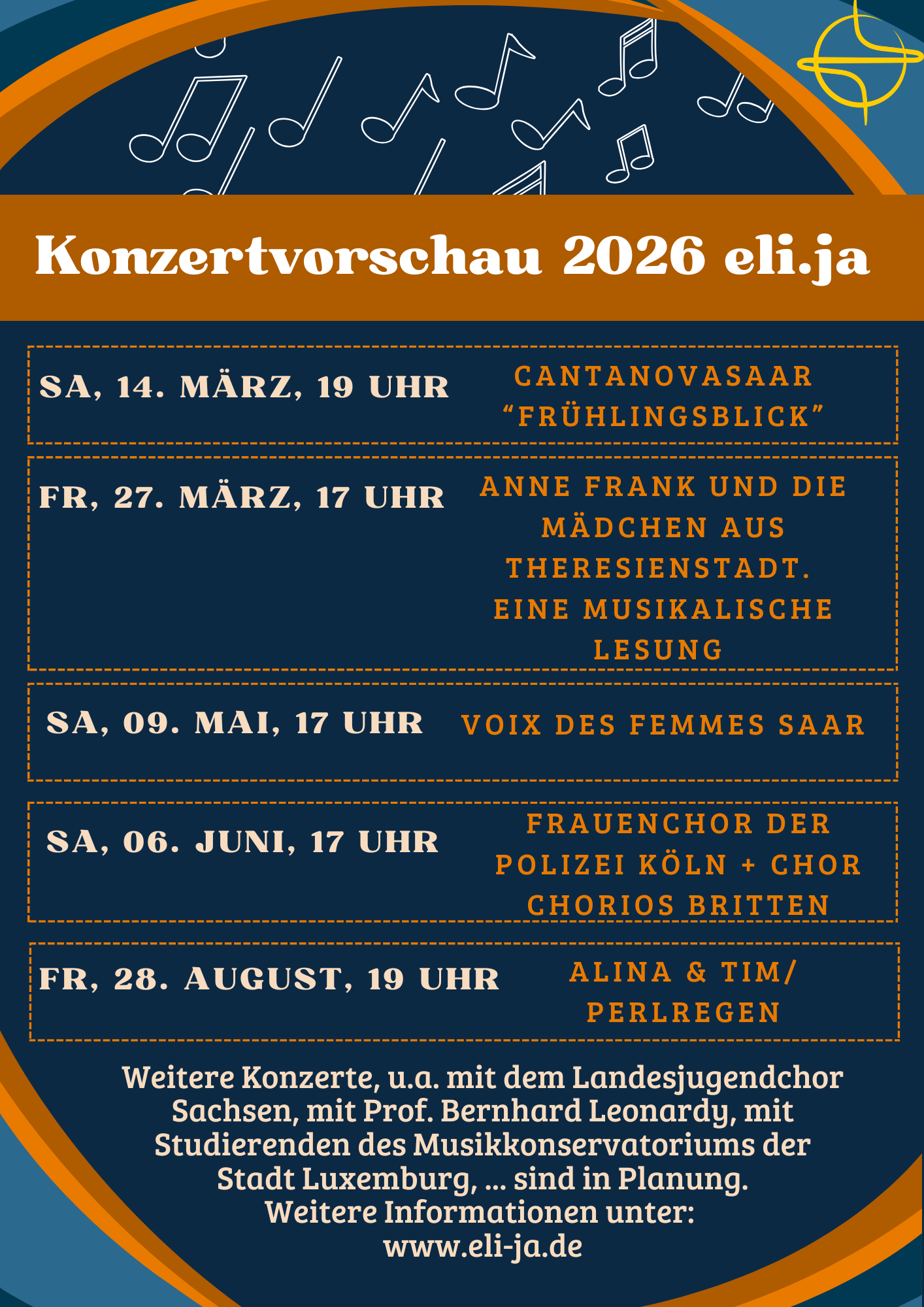 Aktuelles - Konzertvorschau 2026- 2026