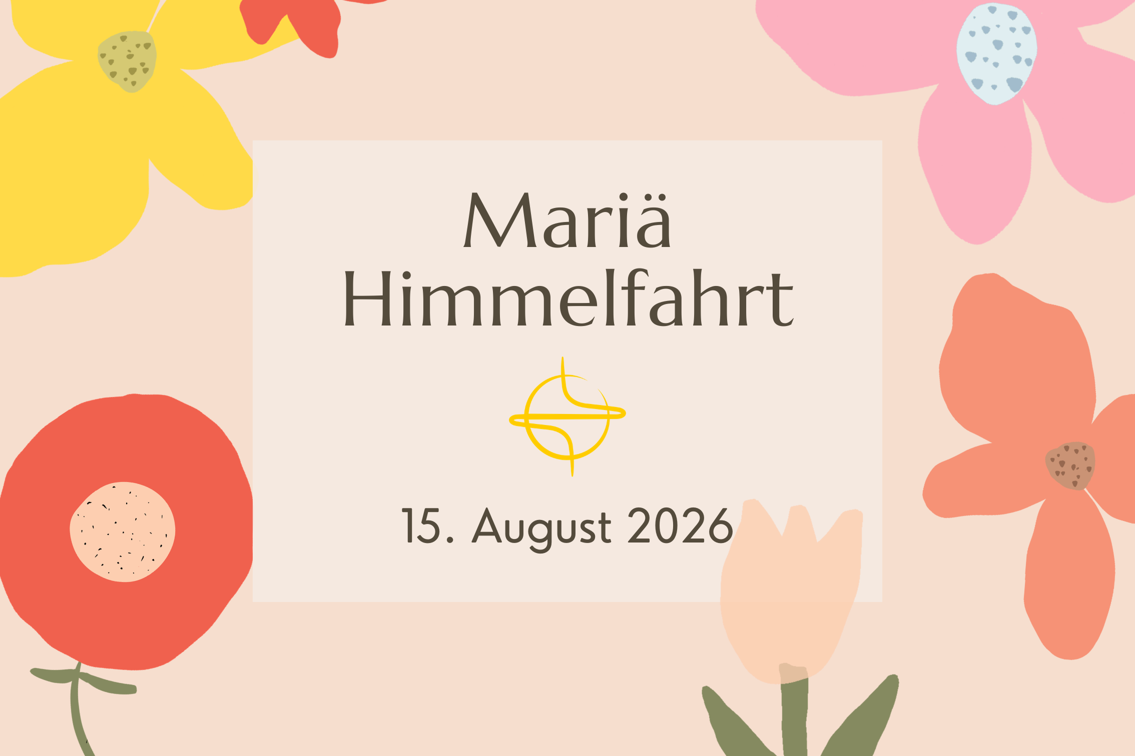 Mariä Himmelfahrt Aufstellschild (c) eli.ja Mariä Himmelfahrt Aufstellschild